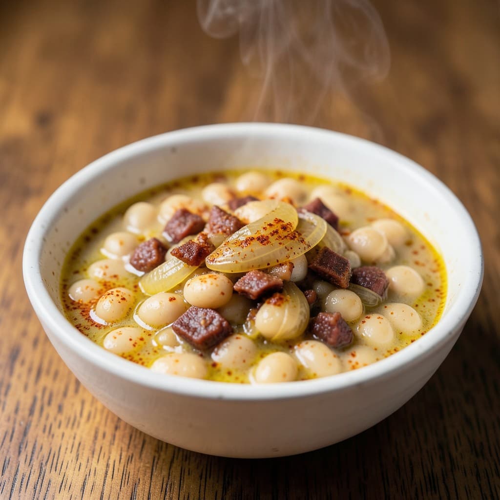 Fabada-Style White Bean Stew with Chorizo and Pancetta