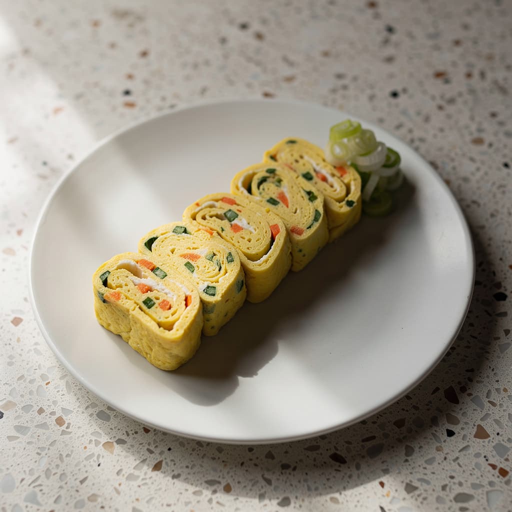 Korean Egg Roll Omelette (Gyeran Mari)