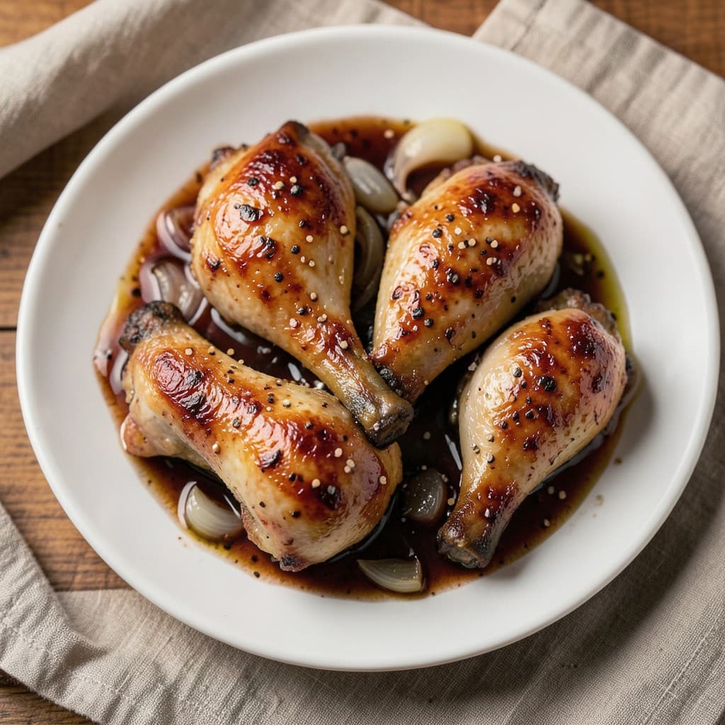 Chicken Thighs Braised with Wine