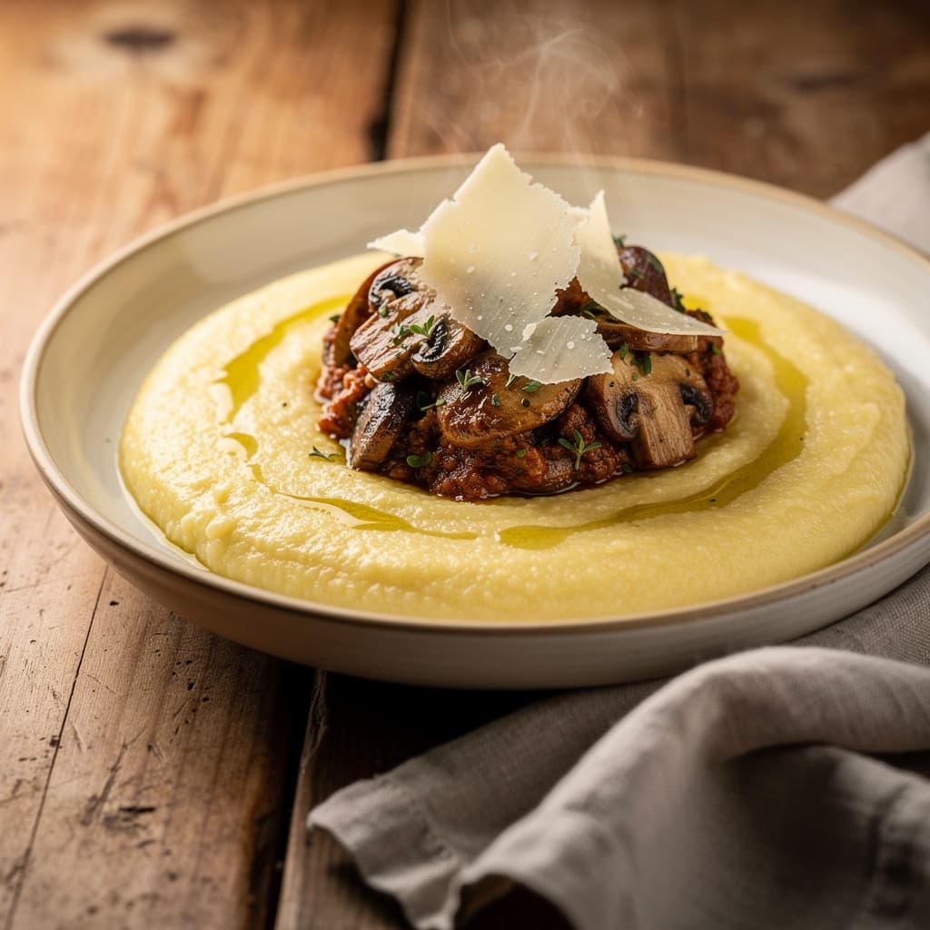 Polenta with Mushroom Ragu
