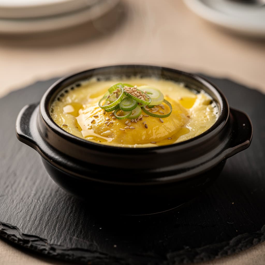 Ttukbaegi Gyeran Jjim (Steamed Eggs)