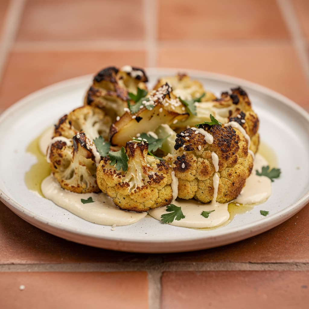 Roasted Cauliflower with Tahini