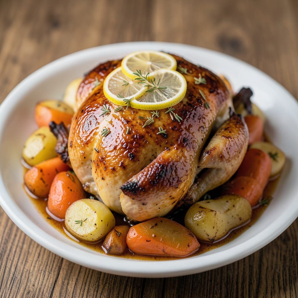 Roast Chicken with Lemon and Herbs
