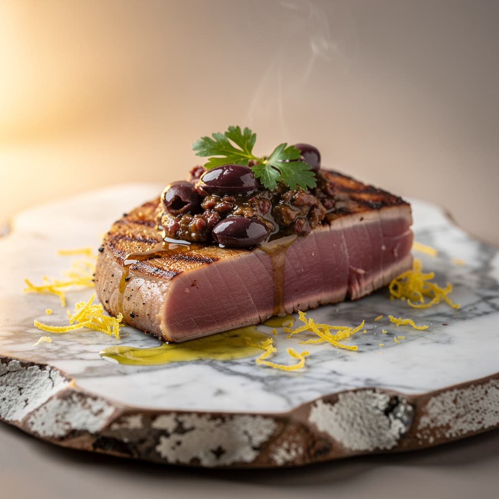 Seared Tuna with Olive Tapenade