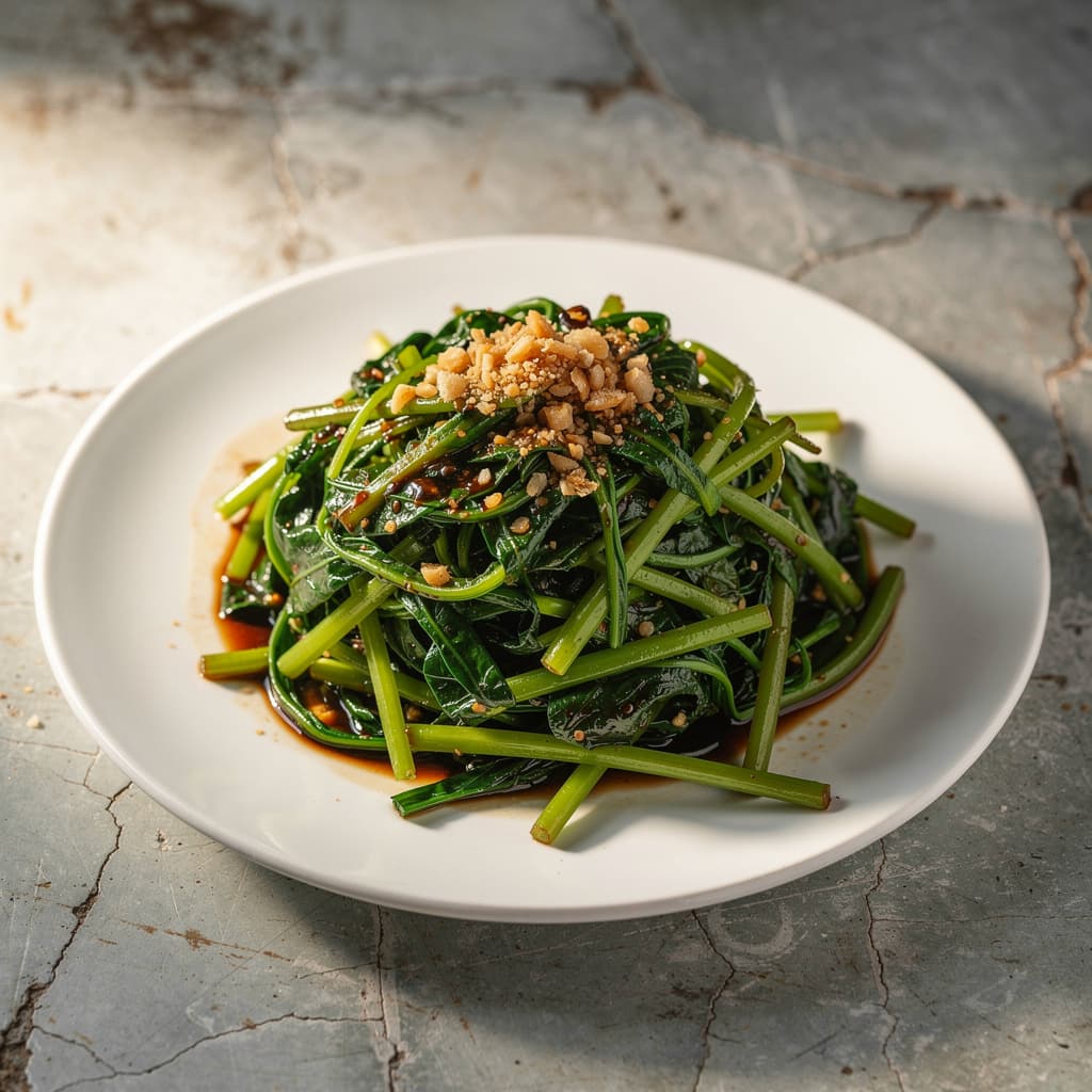 Rau Muong Xao Toi (Water Spinach Stir-Fry)