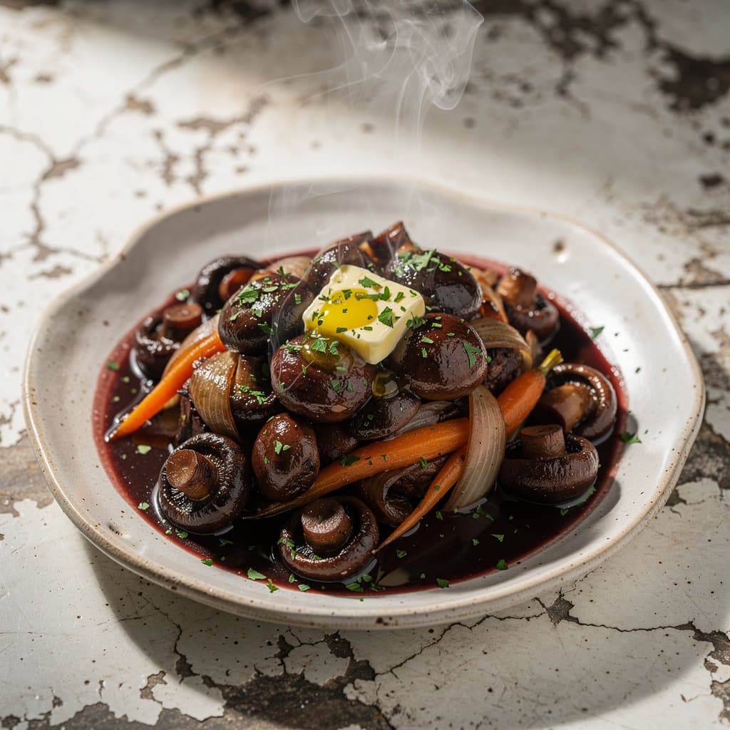 Mushroom Bourguignon
