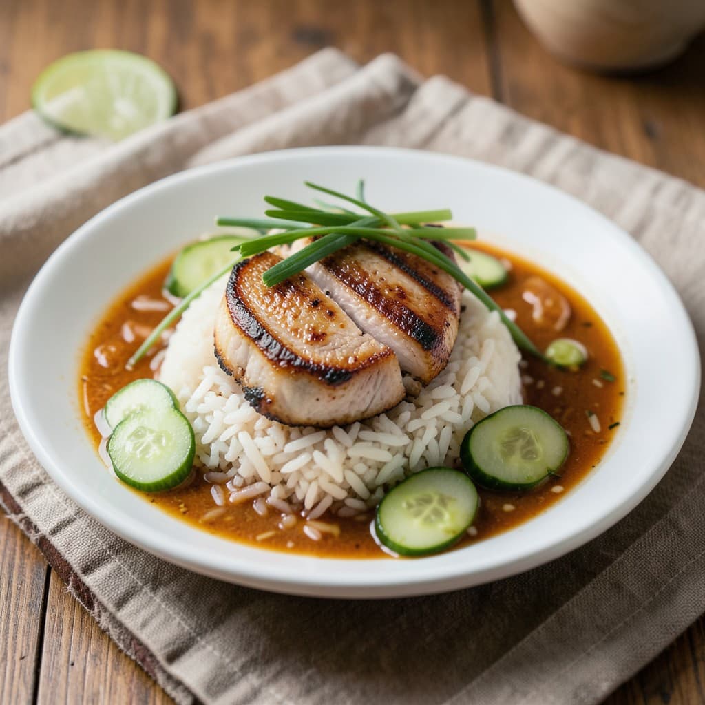 Broken Rice with Lemongrass Pork Chop
