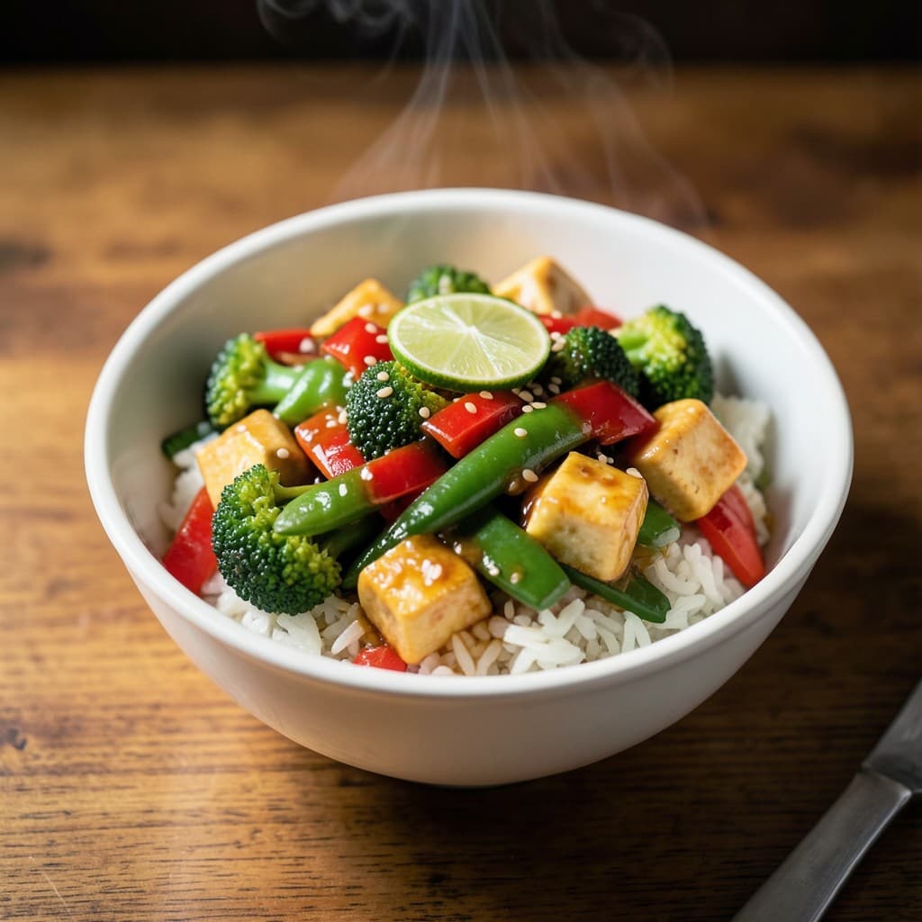 Vegetable and Tofu Stir-Fry Bowl
