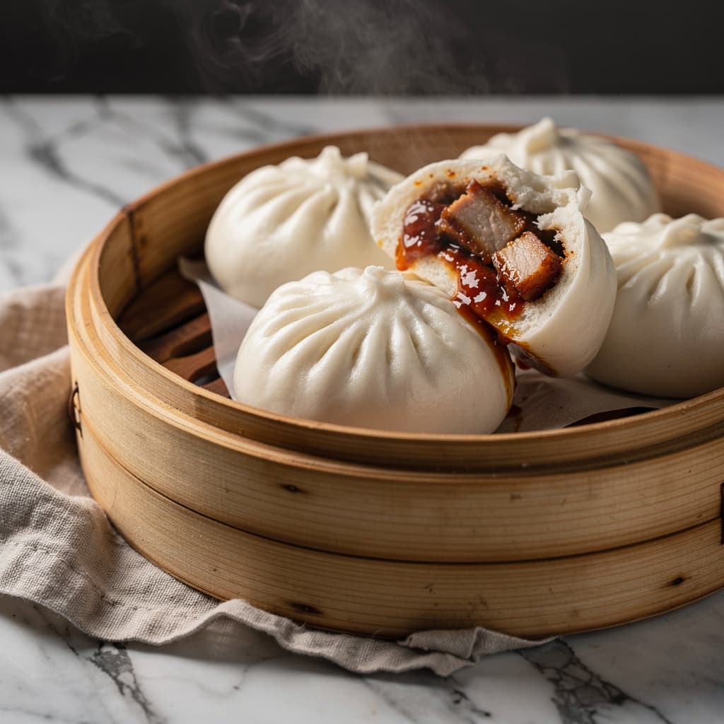Steamed Pork Buns (Char Siu Bao)
