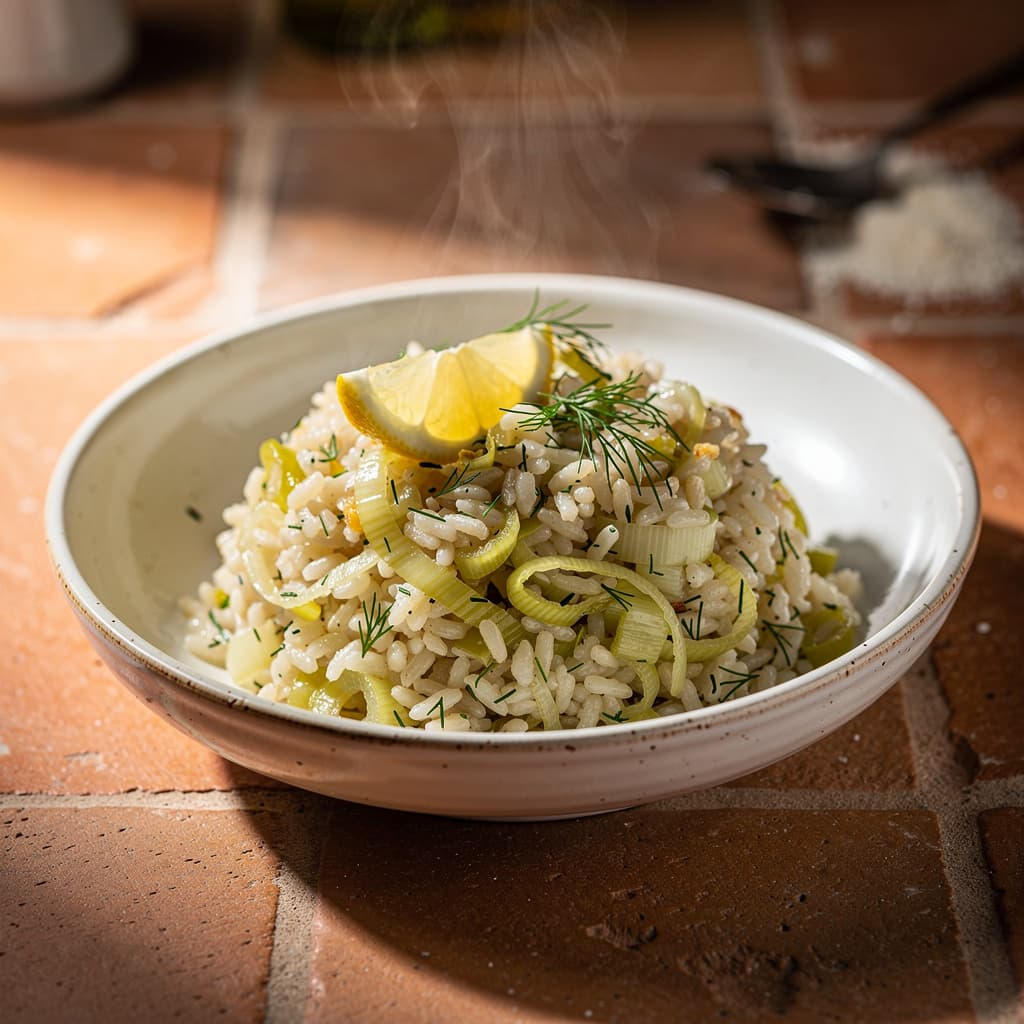 Prasorizo (Leek Rice)