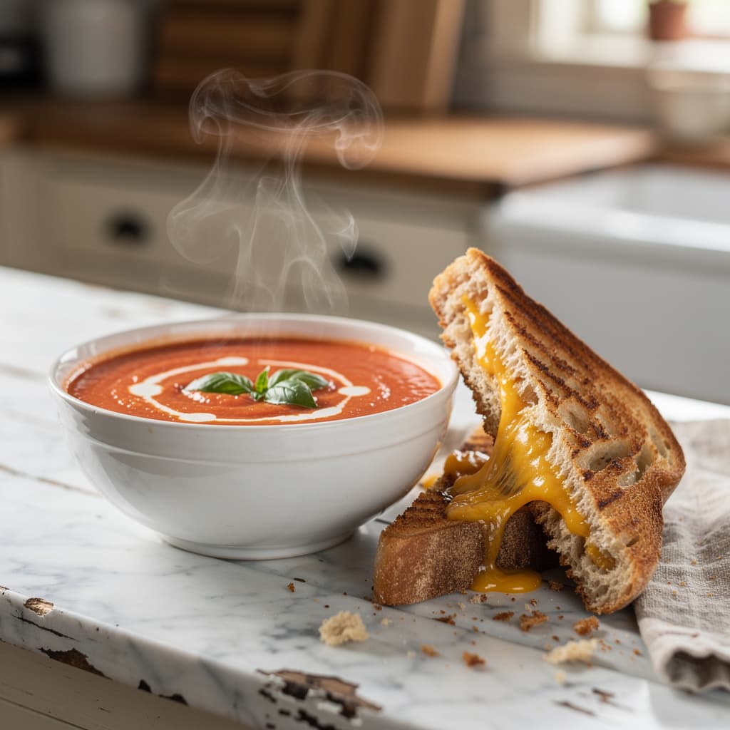 Grilled Cheese with Tomato Soup