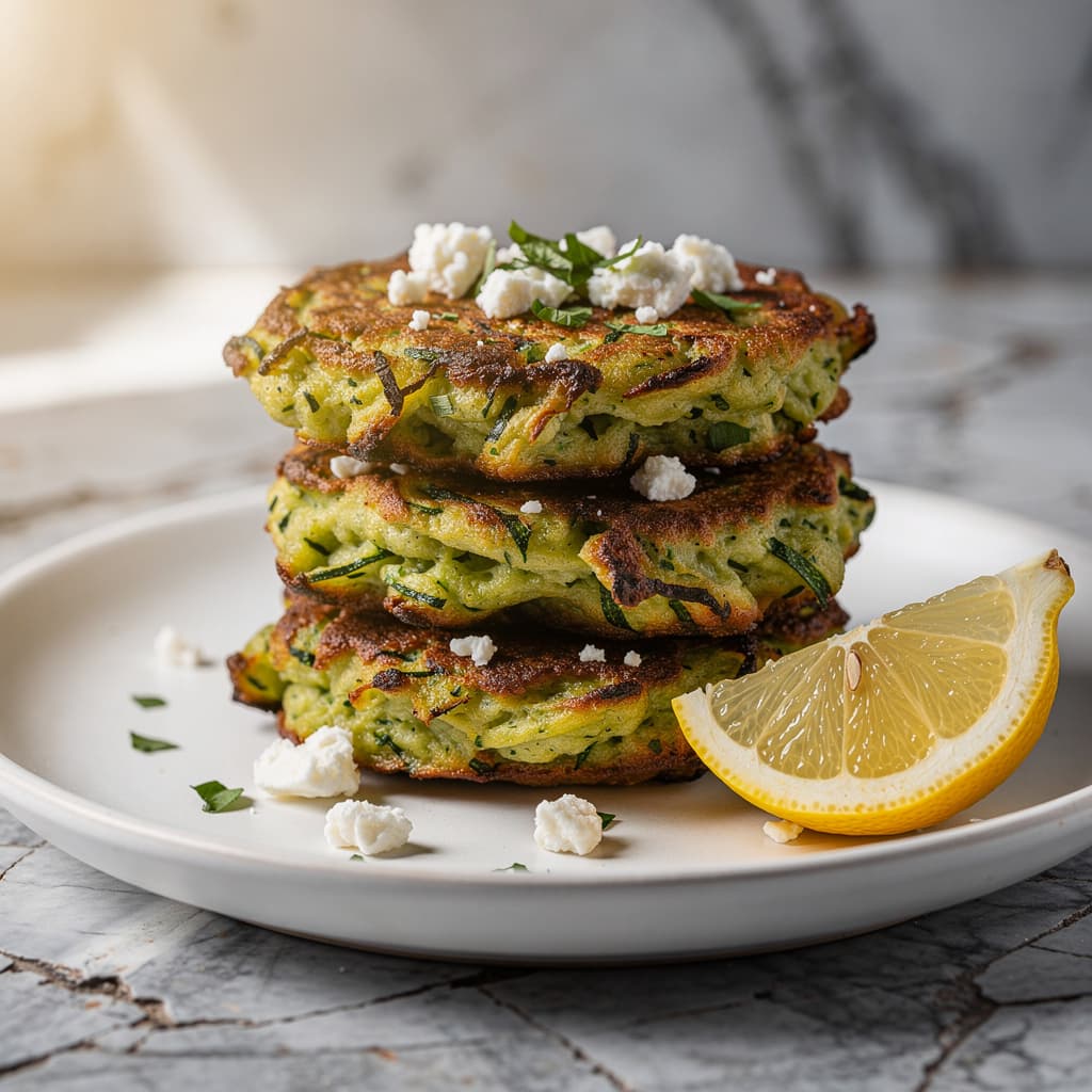 Kolokithokeftedes (Zucchini Fritters)